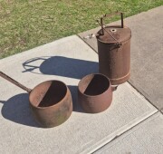 26 Cast Iron pots 2x Cooking Pots + 1x Milk Can 2 