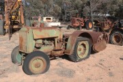 9 Howard DH 22 tractor with Howard rotary hoe attached a