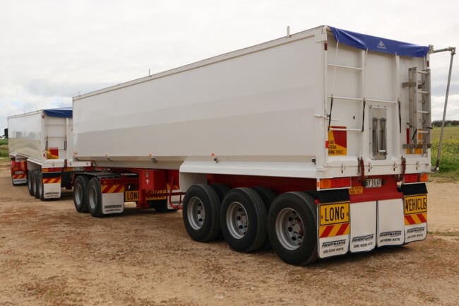 Lot 5 2xFreightmaster Semi Tipper Trailers + Bogey Dolly 6