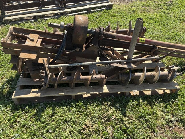 Lot 65 Proline Hydraulic Post Hole Digger Complete with 4 x Augers