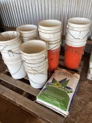 Lot 90 Plastic Buckets Stock Feed