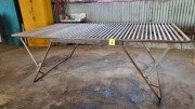 LOT 6 Steel rectangle wool table