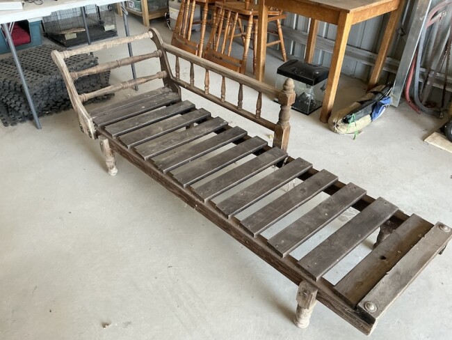 Lot 62 Old wooden Lounge..