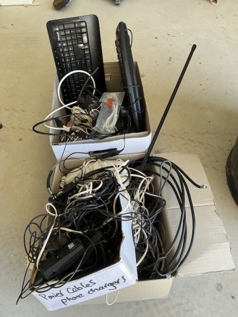Lot 82 Box of cables spares