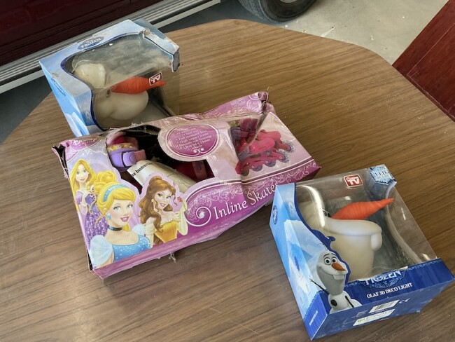 Lot 104 Toys in damaged boxes