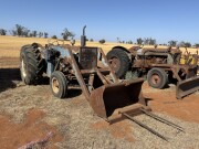 007b Fordson Diesel Powered tractor FEL bucket fork attachment 2