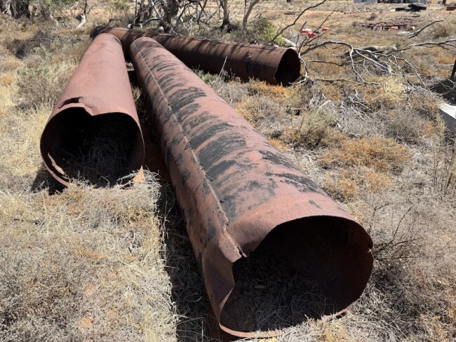 092 Steel pipe fluming x 3 units