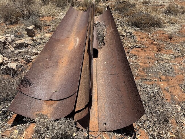 093 Steel pipe cut in half for troughing 2