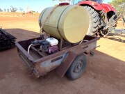 105 Fire fighting 6f trailer 600lt. Poly tank