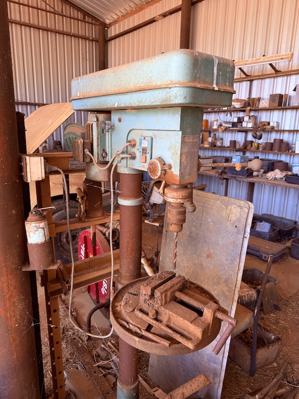 115 McMillan heavy duty pedestal drill press