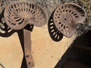 143 Vintage tractor seats x 3 2