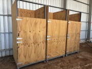 3x Wool storage boxes 