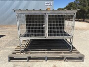 Twin door dog kennel